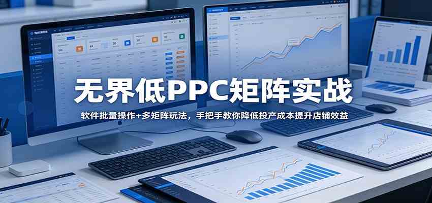 无界低PPC矩阵实战：软件批量操作+多矩阵玩法，手把手教你降低投产成本提升店铺效益-易创网