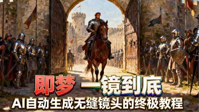 （18241期）即梦AI一镜到底终极教程，智能补帧+运镜技巧，AI自动生成无缝丝滑长镜头高效出片-易创网