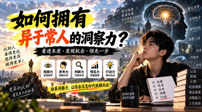某公众号付费文章：如何拥有异于常人的洞察力？-易创网