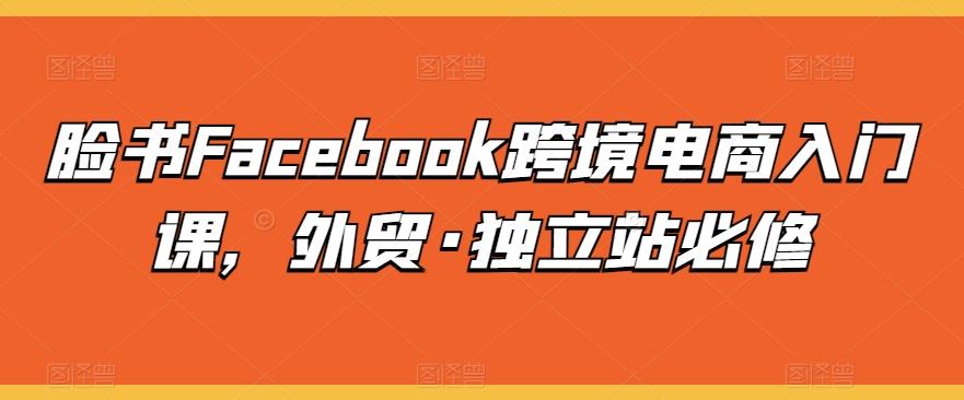 脸书Facebook跨境电商入门课，外贸·独立站必修-易创网