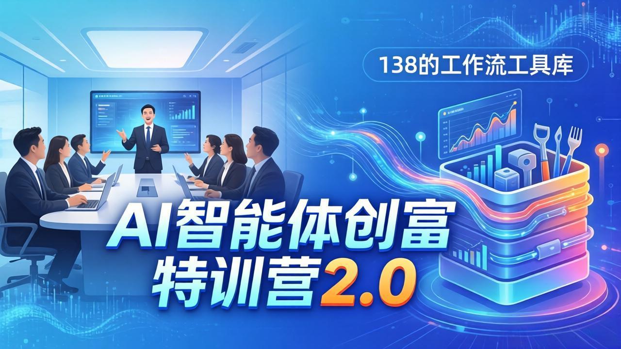 AI智能体创富训练营2.0：3天闭门直播+视频课+工具库，从0到1搭建智能体附138个工作流-易创网