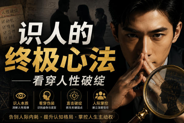 付费文章：识人的终极心法——看穿人性破绽-易创网
