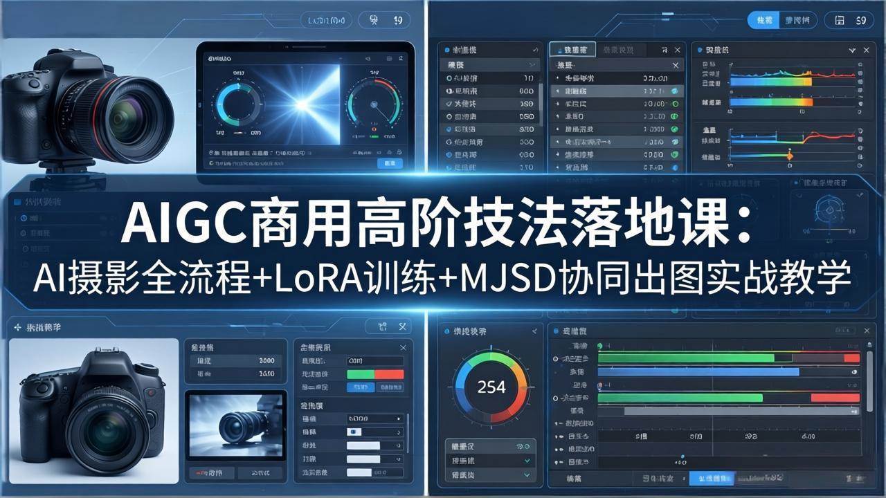 （18254期）AIGC商用高阶技法落地课：AI摄影全流程+LoRA训练+MJSD协同出图实战教学-易创网