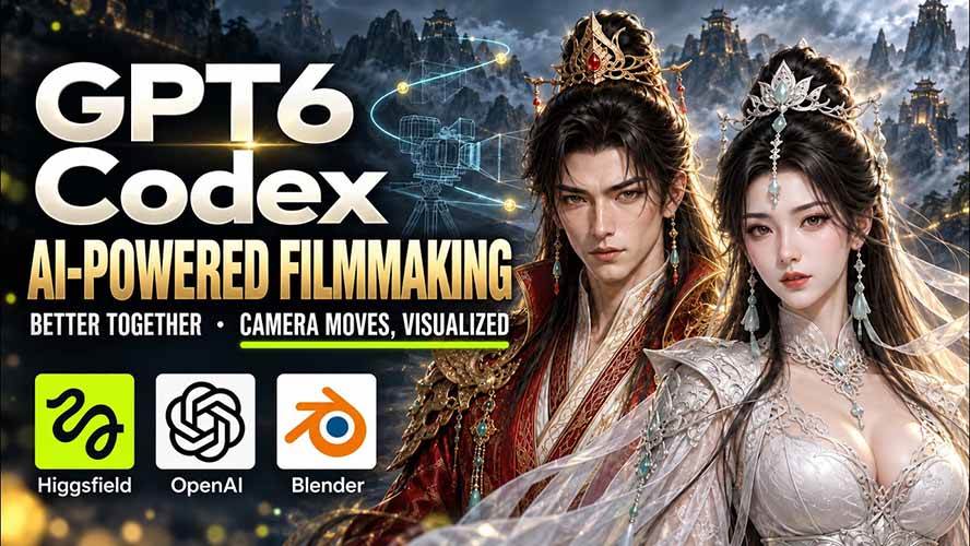 （20561期）GPT-6 Astra×Codex高智能制作视频！联手Higgsfield，运镜可视化实战-易创网