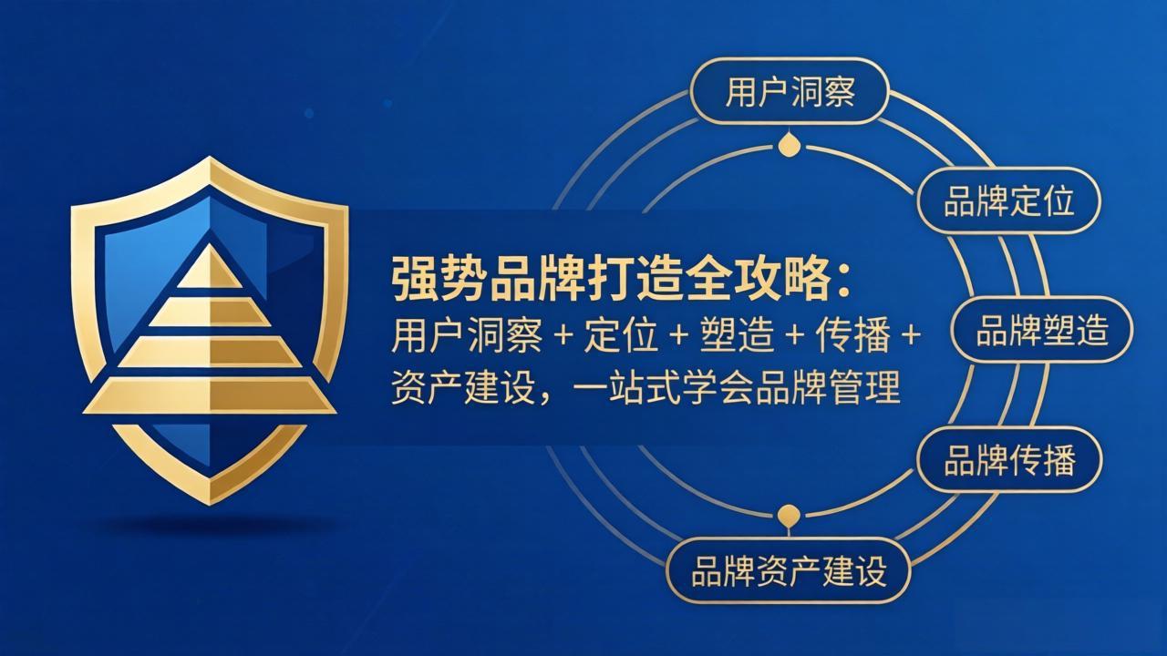 强势品牌打造全攻略：用户洞察 + 定位 + 塑造 + 传播 + 资产建设，一站式学会品牌管理-易创网
