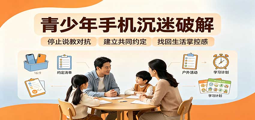 青少年手机沉迷破解：跳出管控说教思维，六步法引导孩子夺回注意力掌控权-易创网