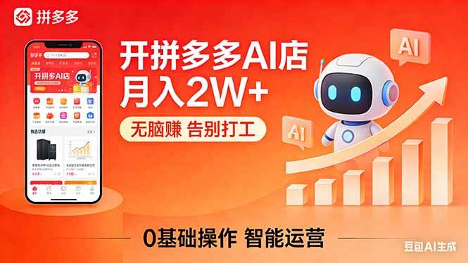 （17947期）开一家拼多多AI店，月入2W+，无脑赚，告别打工，附SOP手册-易创网