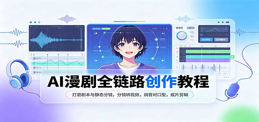 AI漫剧全链路创作教程：打磨剧本与静态分镜，分镜转视频，调音对口型，成片剪辑-易创网