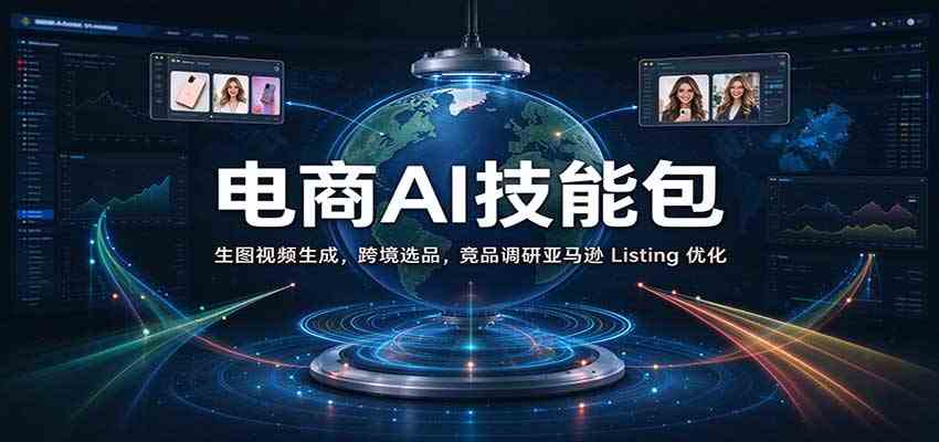 电商AI技能包：生图视频生成，跨境选品，竞品调研亚马逊 Listing 优化-易创网