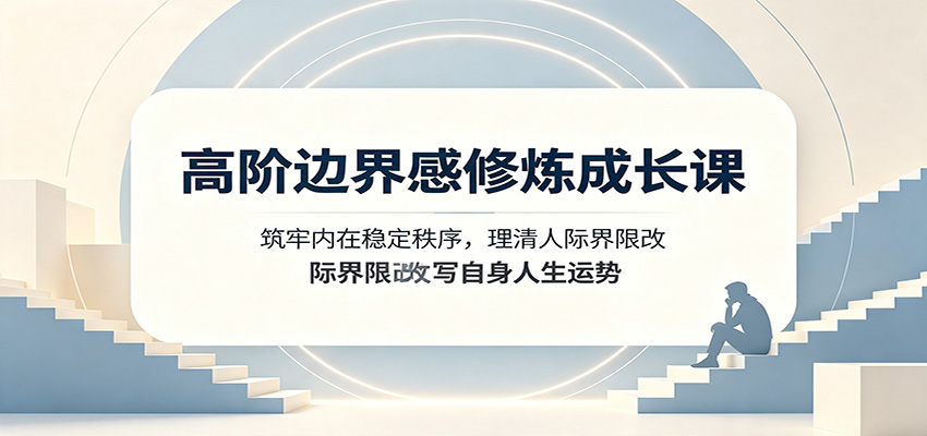 高阶边界感修炼成长课：筑牢内在稳定秩序，理清人际界限改写自身人生运势-易创网