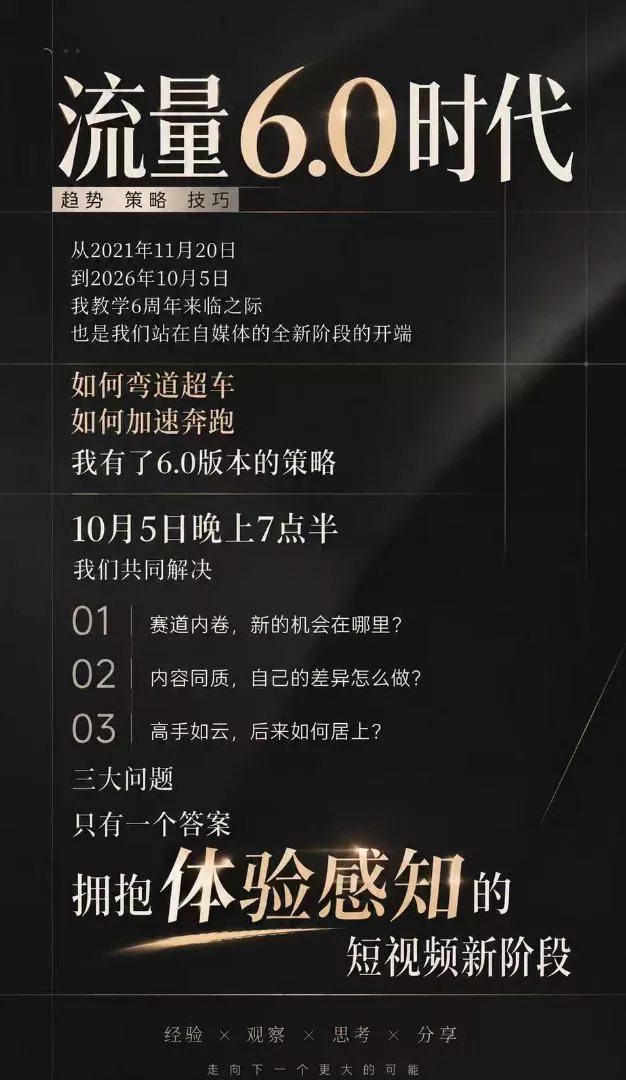 流量6.0时代直播课2026年10月，流量6.0时代的趋势、策略、技巧，2027年前，你的IP能否做起来，本场直播就是你的转折点(更新1012)-易创网
