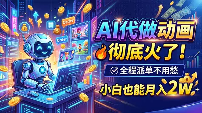AI代做动画，彻底火了！全程派单不用愁，小白也能月入2W-易创网