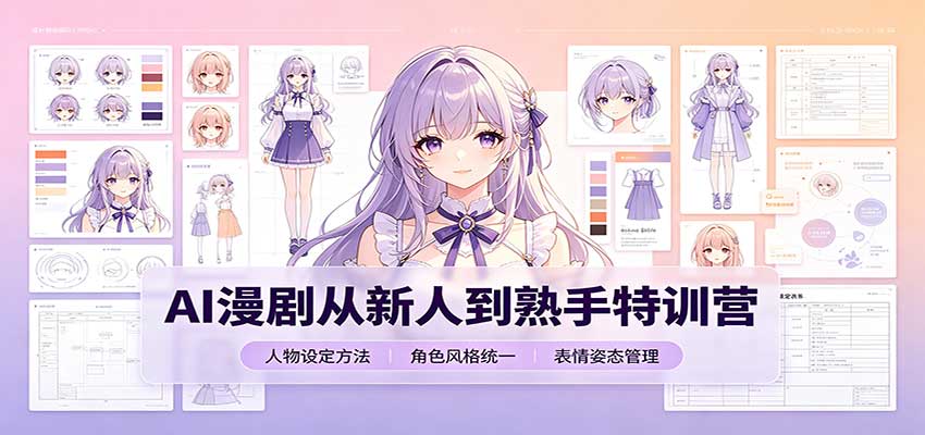 AI漫剧从新人到熟手特训营：剧本分镜创作，提示词模板，人物设定与工具资源-易创网