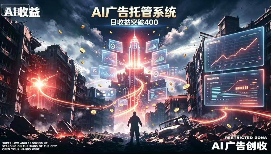 AI智能广告，全自动化运行，单日可达400+，小白新手0基础上手【揭秘】-易创网