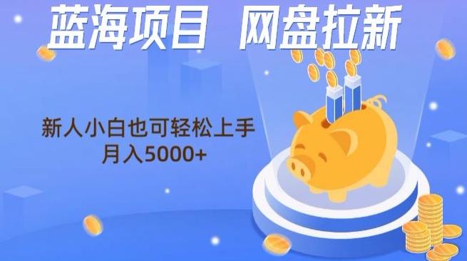 蓝海项目网盘拉新，新人小白也可操作，每月收入5000+-易创网