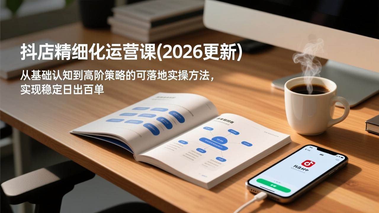 （18421期）抖店精细化运营课(更新5月)，从基础认知到高阶策略的可落地实操方法，实现稳定日出百单-易创网