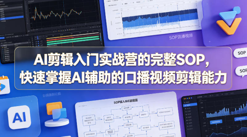 AI剪辑入门实战营的完整SOP，快速掌握AI辅助的口播视频剪辑能力-易创网