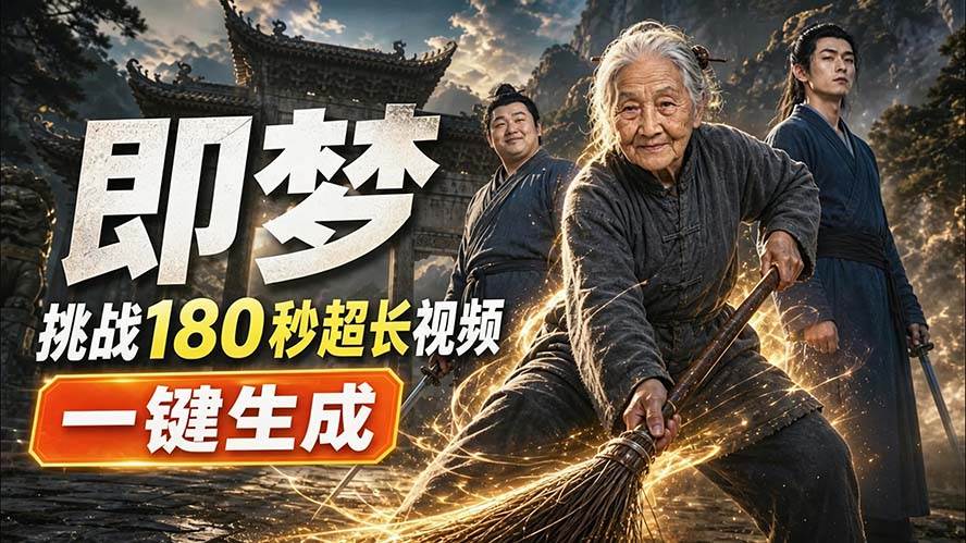（20112期）即梦挑战180秒超长视频！一键生成3分钟电影？完整制作流程详细分享！-易创网