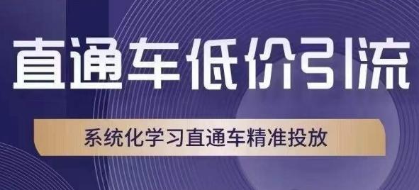 直通车低价引流课，系统化学习直通车精准投放-易创网