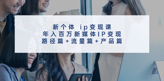 新个体ip变现课，年入百万新媒体IP变现，路径篇+流量篇+产品篇-易创网