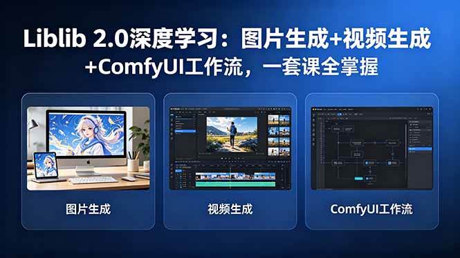 （18349期）Liblib 2.0深度学习：图片生成+视频生成+ComfyUI工作流，一套课全掌握-易创网