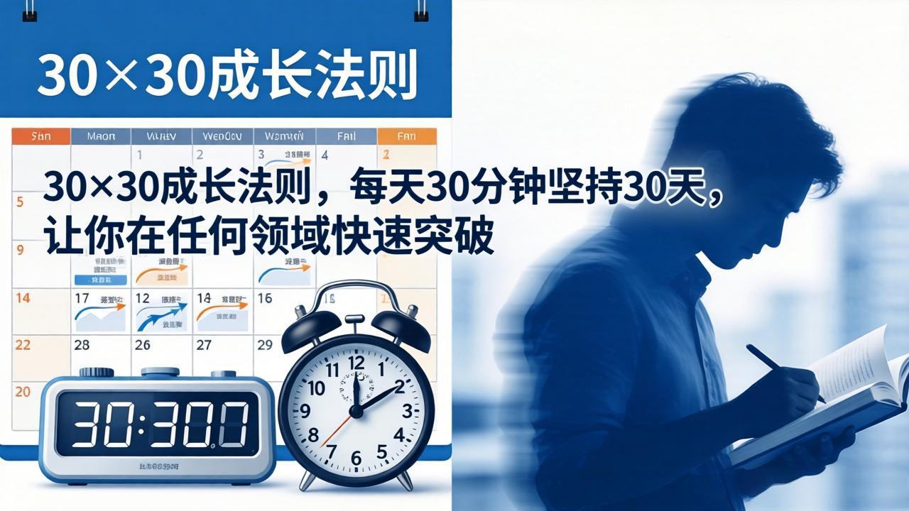 付费文章：30×30成长法则，每天30分钟坚持30天，让你在任何领域快速突破-易创网