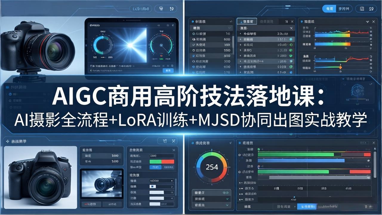 AIGC商用高阶技法落地课：AI摄影全流程+LoRA训练+MJSD协同出图实战教学-易创网