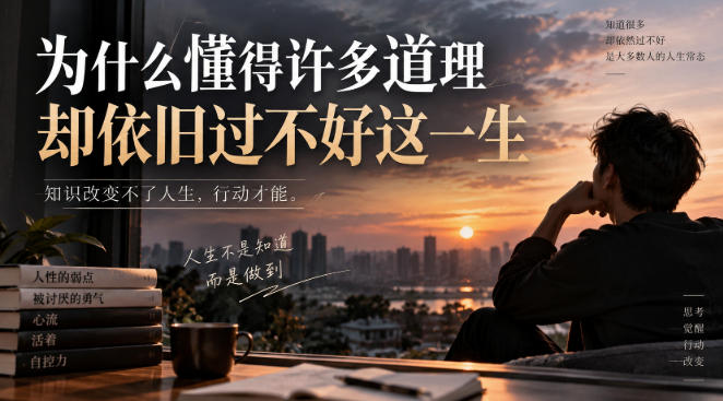 某社群精选文：为什么懂得许多道理却依旧过不好这一生？-易创网