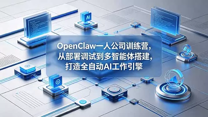 OpenClaw 一人公司训练营，从部署调试到多智能体搭建，打造全自动 AI 工作引擎-易创网