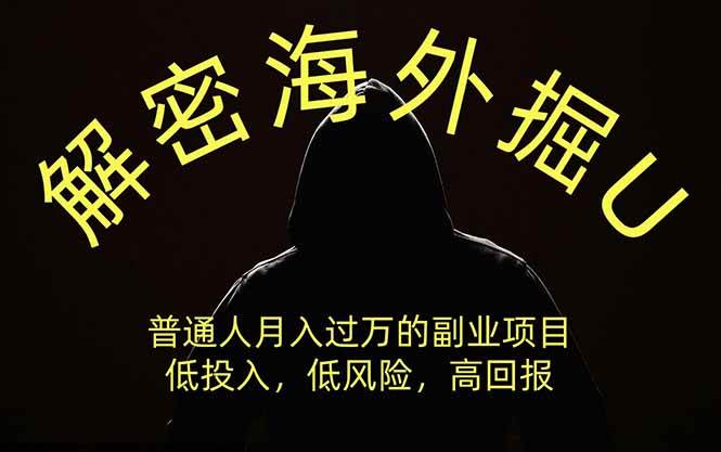 （19841期）解密海外掘U，普通人月入过万的副业项目，低投入、低风险高回报，没有之一-易创网