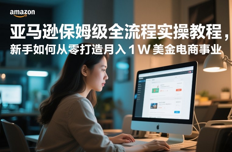 亚马逊保姆级全流程实操教程，新手如何从零打造月入1W美金电商事业网赚项目-副业赚线-互联网创业-资源整合易创网