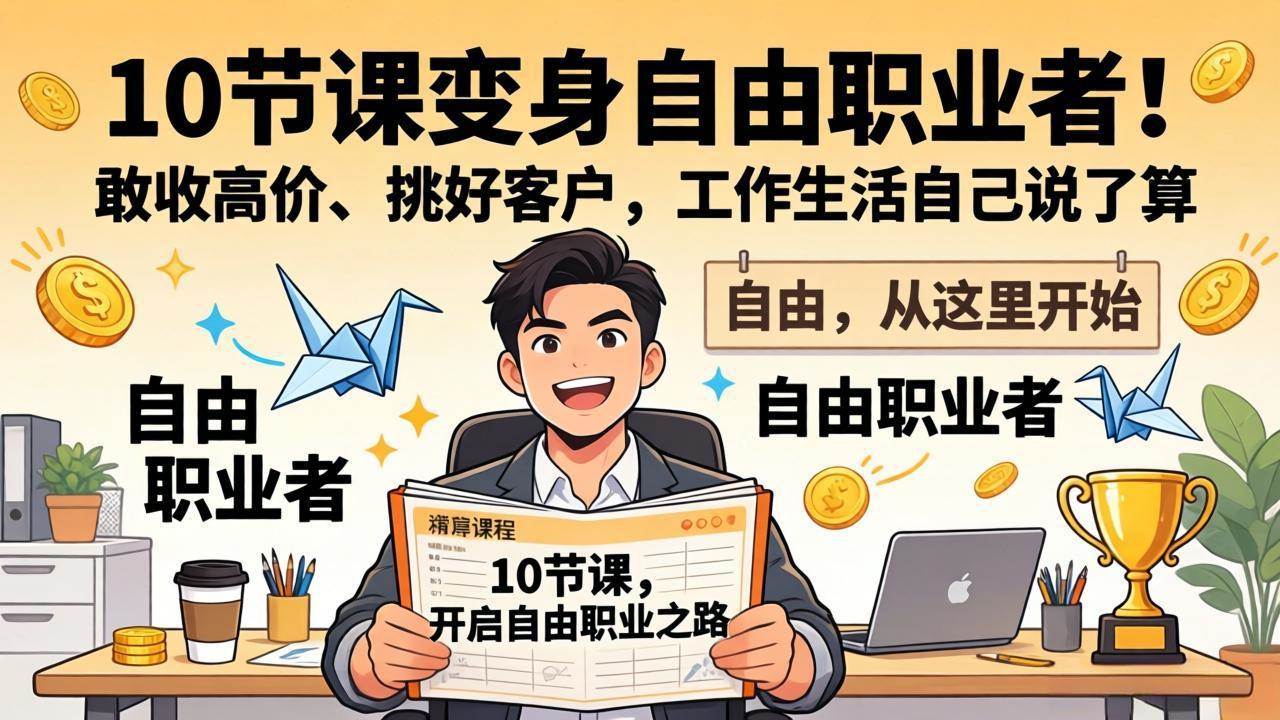 （17663期）10 节课变身自由职业者！敢收高价、挑好客户，工作生活自己说了算-易创网