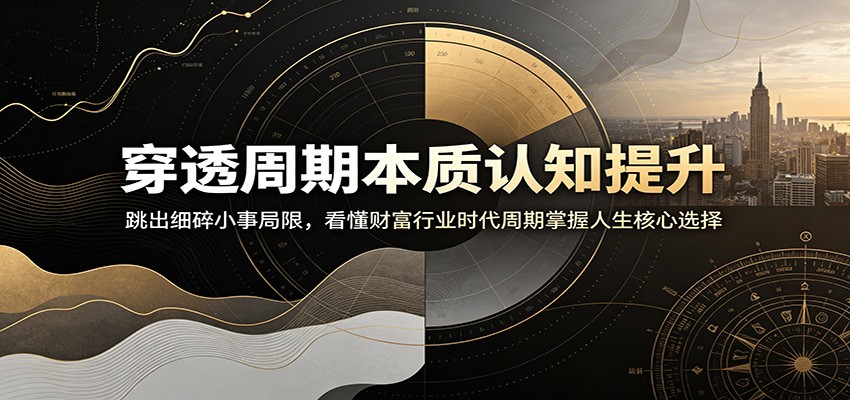 穿透周期本质认知提升：跳出细碎小事局限，看懂财富行业时代周期掌握人生核心选择-易创网
