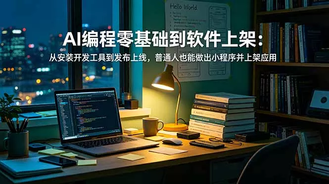 AI编程零基础到软件上架：从安装开发工具到发布上线，普通人也能做出小程序并上架应用商店-易创网