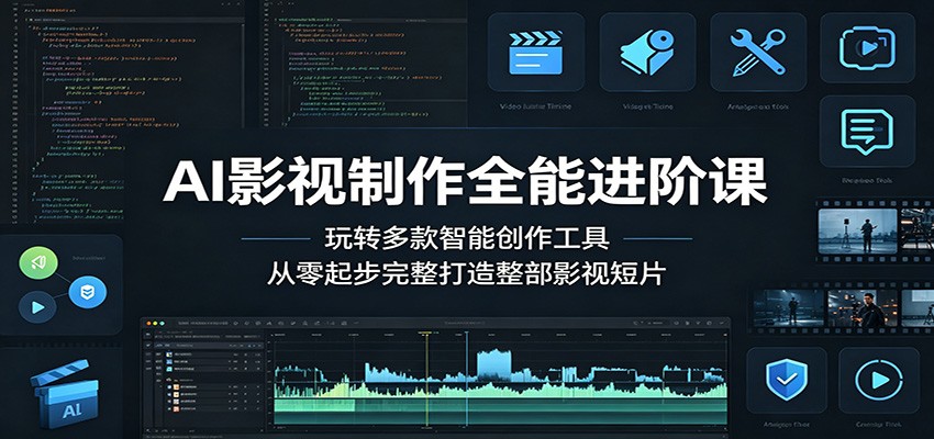 AI影视制作全能进阶课：玩转多款智能创作工具，从零起步完整打造整部影视短片-易创网