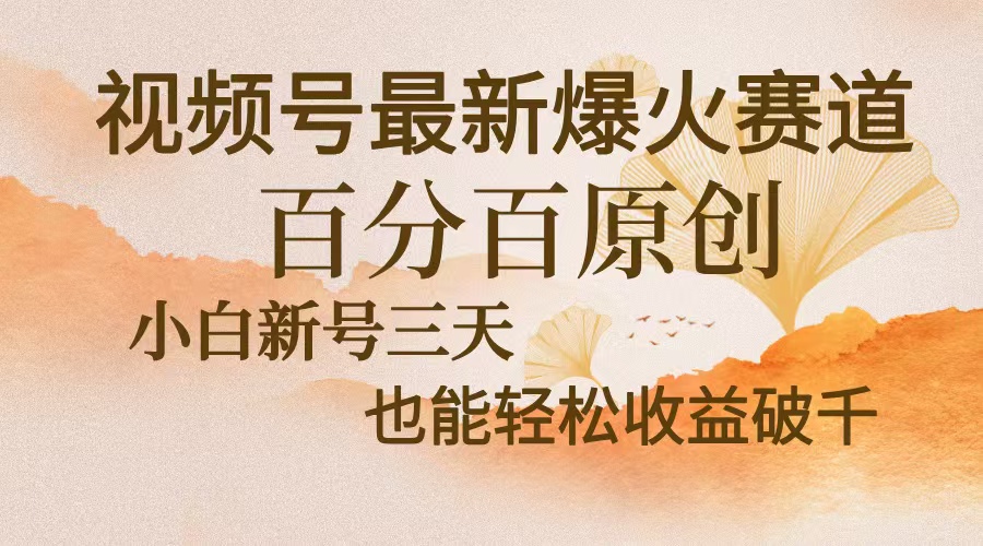 视频号最新爆火赛道，中老年粉深信不疑，百分百原创，新号三天收益轻松...-易创网