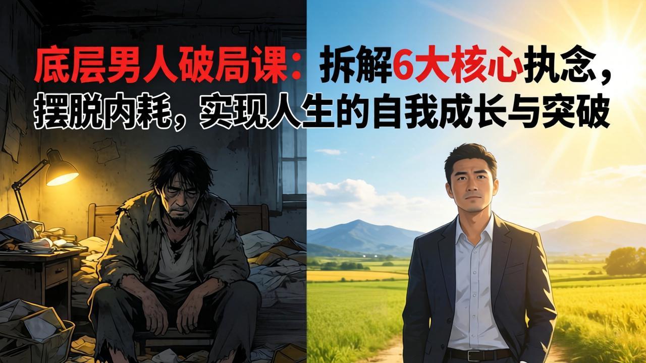 付费文章：底层男人破局课：拆解 6 大核心执念，摆脱内耗，实现人生的自我成长与突破-易创网