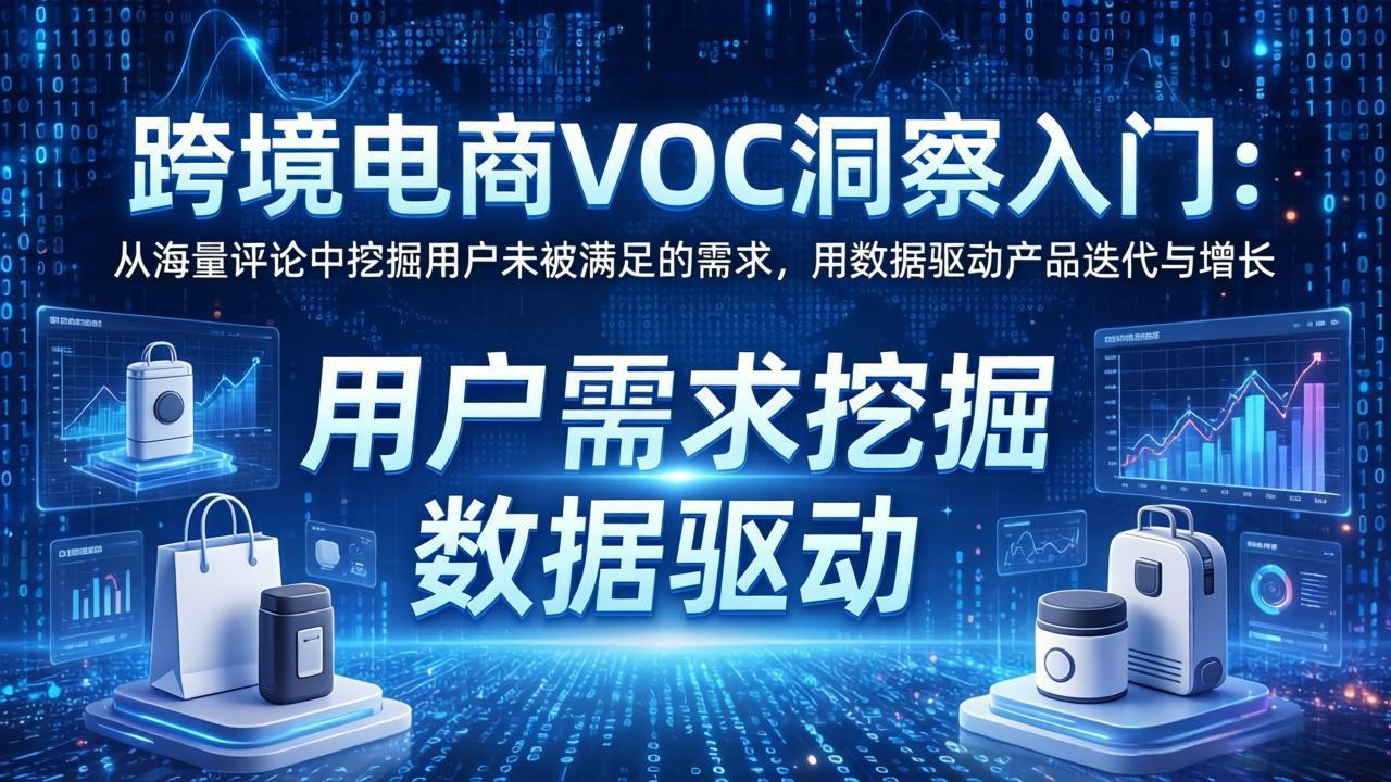 跨境电商VOC洞察入门：从海量评论中挖掘用户未被满足的需求，用数据驱动产品迭代与增长-易创网