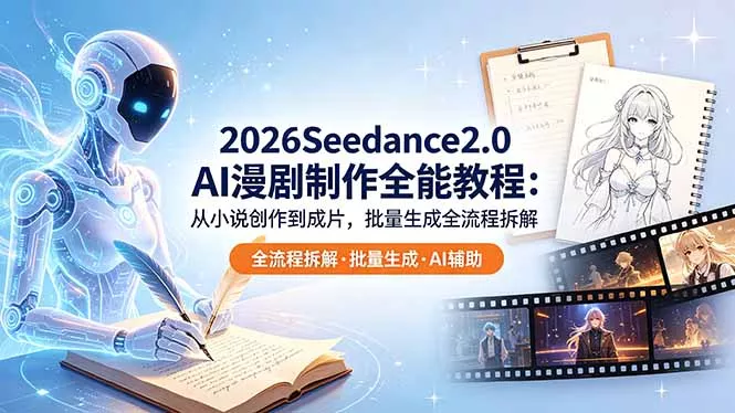 2026Seedance2.0 AI制作全能教程：从小说创作到成片，批量生成全流程拆解-易创网