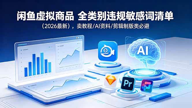 （18961期）闲鱼虚拟商品 全类别违规敏感词清单（2026最新），卖教程/AI资料/剪辑制版类必避-易创网