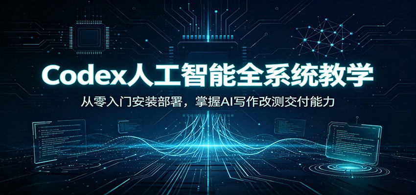 Codex人工智能全系统教学：从零入门安装部署，掌握AI写作改测交付能力-易创网