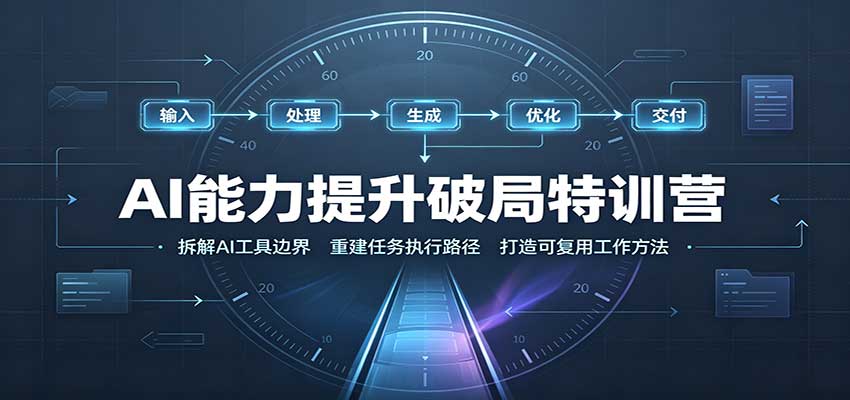AI能力提升破局特训营：掌握AI交互逻辑，内容创作，搭建工作流-易创网