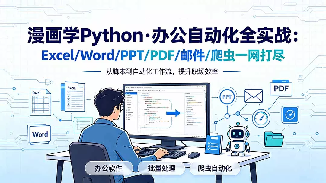 漫画学Python·办公自动化全实战：Excel/Word/PPT/PDF/邮件/爬虫一网打尽-易创网