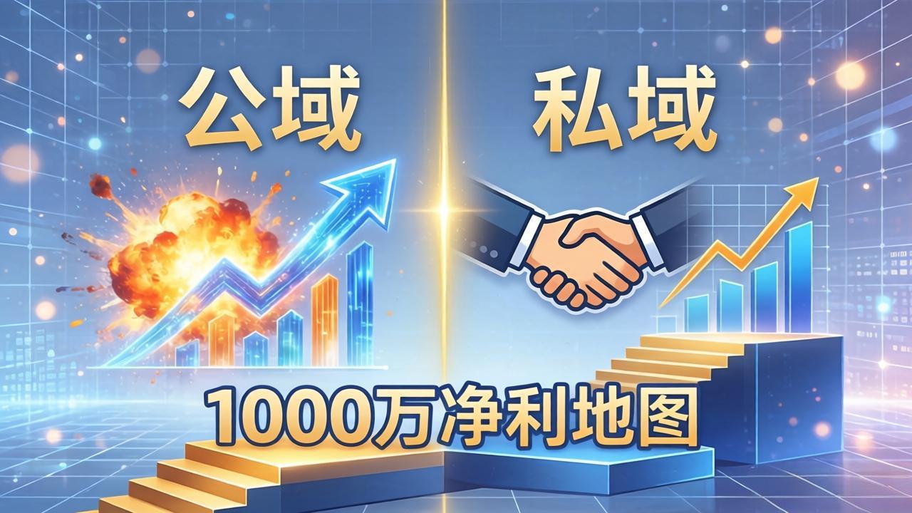 公域玩命出爆款，私域悄悄做成交：这套AI内训课，2026给你打通1000万净利的地图-易创网