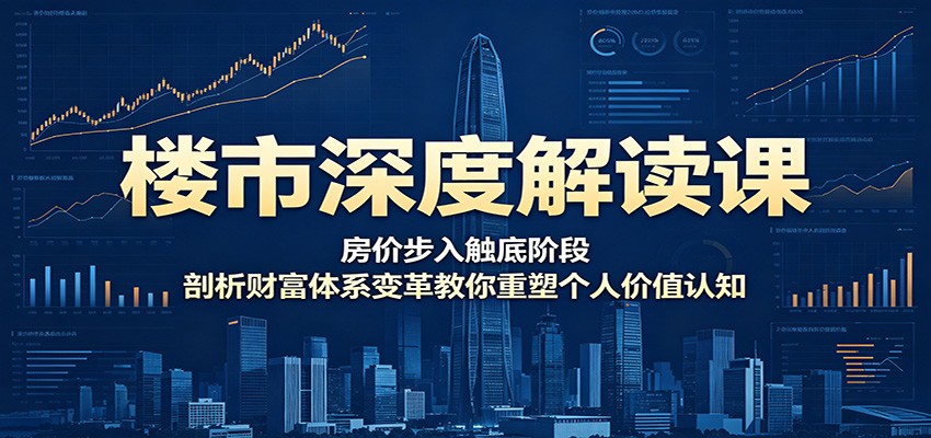 楼市深度解读课：房价步入触底阶段，剖析财富体系变革教你重塑个人价值认知-易创网
