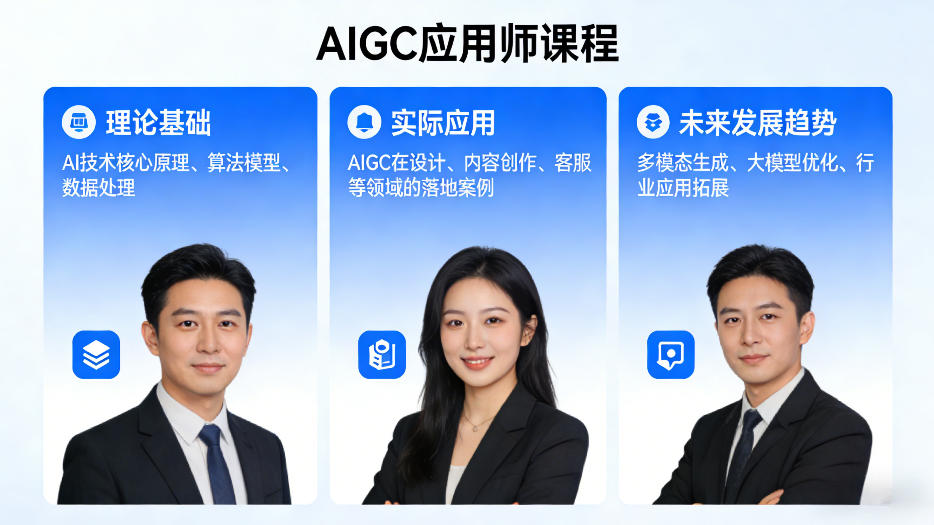 AIGC应用师课程，覆盖了AI技术的理论基础、实际应用、以及未来发展趋势-易创网