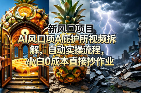 新风口项目AI庇护所视频拆解，自动实操流程，小白0成本直接抄作业-易创网