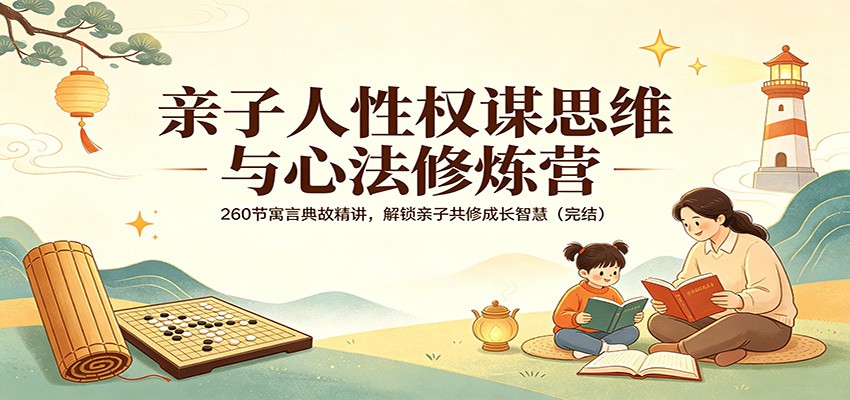亲子人性权谋思维与心法修炼营：260节寓言典故精讲，解锁亲子共修成长智慧(完结)-易创网