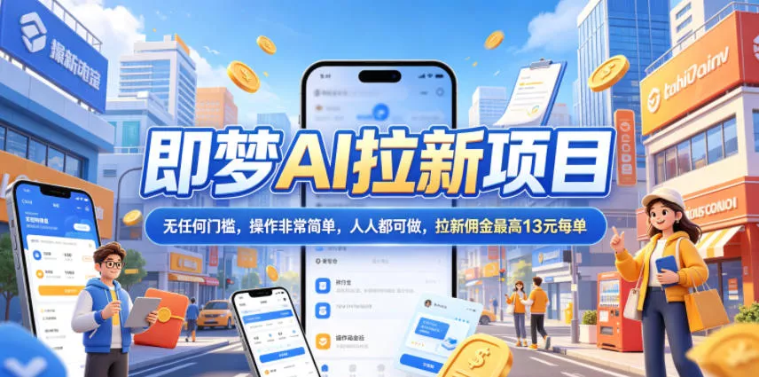 2026年即梦AI拉新项目最新玩法，无任何门槛，操作非常简单，人人都可做，拉新佣金最高13米每单(更新07月25日)-易创网