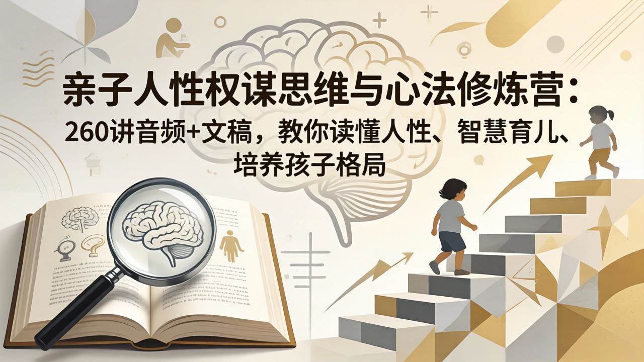 （18076期）亲子人性权谋思维与心法修炼营：260讲音频+文稿，教你读懂人性、智慧育儿、培养孩子格局-易创网